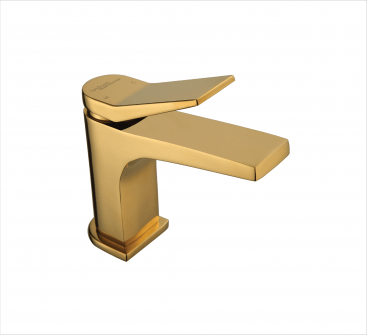 SINGLE LEVER BASIN MIXER W/O POPUP WASTE IN GOLD