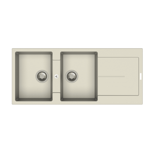 Carysil D200 Enigma Double Bowl with Drainer Kitchen sink