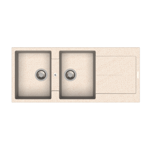 Carysil D200 Enigma Double Bowl with Drainer Kitchen sink