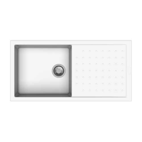 POLO D100 L_sNOVA-500x500 Carysil D100L Polo Single Bowl with Drainer Kitchen sink