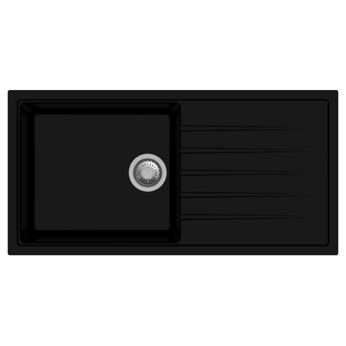 Carysil D100 L Vivaldi Single Bowl with Drainer Kitchen sink