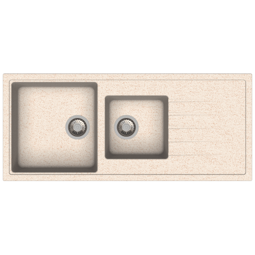 Carysil D200 Vivaldi Double Bowl Kitchen sink with Drainer